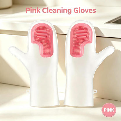 🫧 Silicone Dishwashing Gloves with Brush – Waterproof Multipurpose Cleaning Gloves ❄️