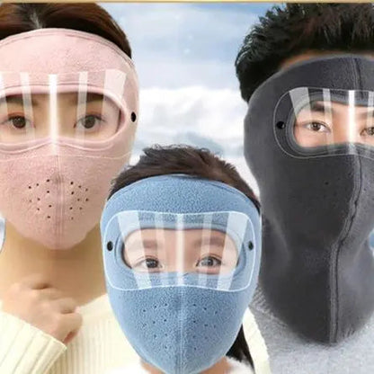 Winter Windproof Face Mask – Warm Fleece Mask with Visor for Cycling & Outdoor Activities