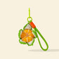 🍊 Knitted Tangerine Keychain