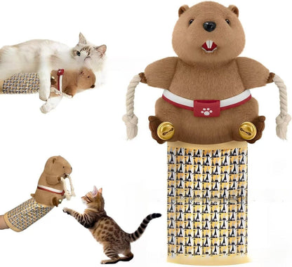 🐿️🐱 Interactive Groundhog Cat Toy – Endless Fun and Play! 🎉💖