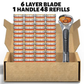 Men's razor replacement kit + free holder – Ultra-sharp stainless steel blades for a smooth shave