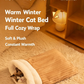 🐶 Fluffy Pet Sleeping Bag Cave – Extra Warm for Kittens, Puppies & Short-Haired Breeds 🐈