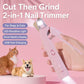 🐶✨ 2-in-1 Pet Nail Clipper & Grinder – LED Nail Trimmer for Dogs & Cats