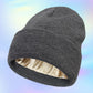 🧢✨ Satin-Lined Knitted Beanie – Warm & Protective