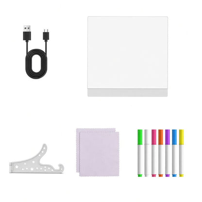 🎨✨ LED Drawing Board with 7 Colours – Erasable