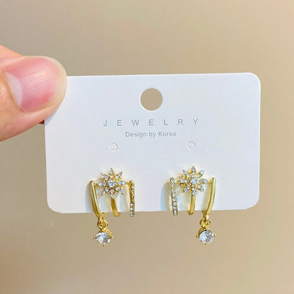 ✨ Ultra-Sparkling 8-Point Star Earrings