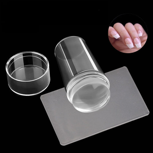 💅 Transparent Nail Art Stamper with Scraper