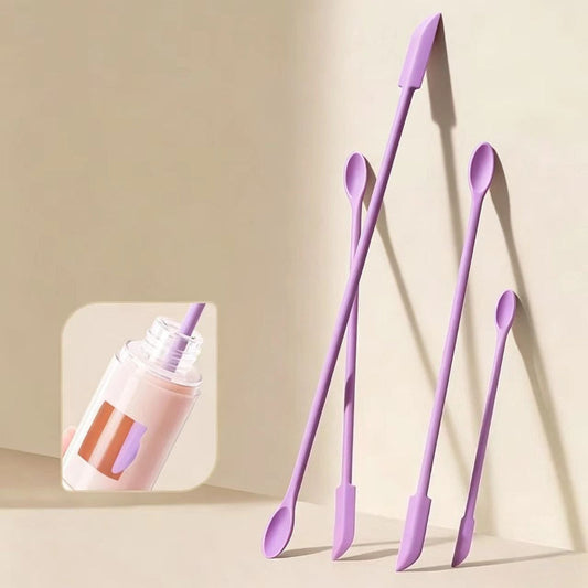 🧴✨ Double-Ended Cosmetic Spatula – Mini Spoon & Silicone Scraper