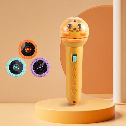🔦🦒 Kids’ Projection Flashlight – Animal Projector with 3 Image Discs