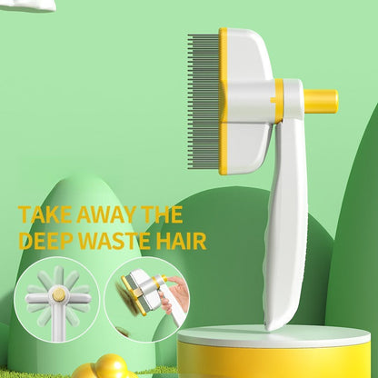 🐱✨ Self-Cleaning Cat Brush – Rotating Hair Removal Comb