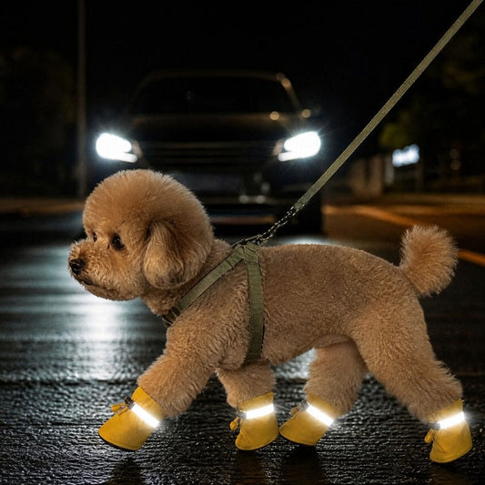 🐶 Winter Dog Boots – Set of 4 Non-Slip Dog Shoes