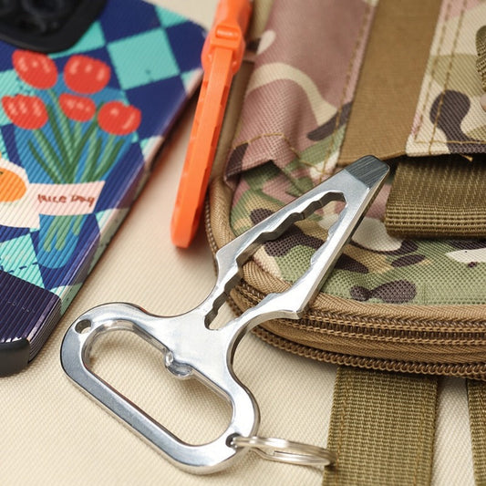 🔧🏕️ Stainless Steel EDC Multitool – Compact Outdoor Tool