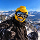 🏂😎 Yellow Ski Face Mask with Funny Figure – Winter Sports