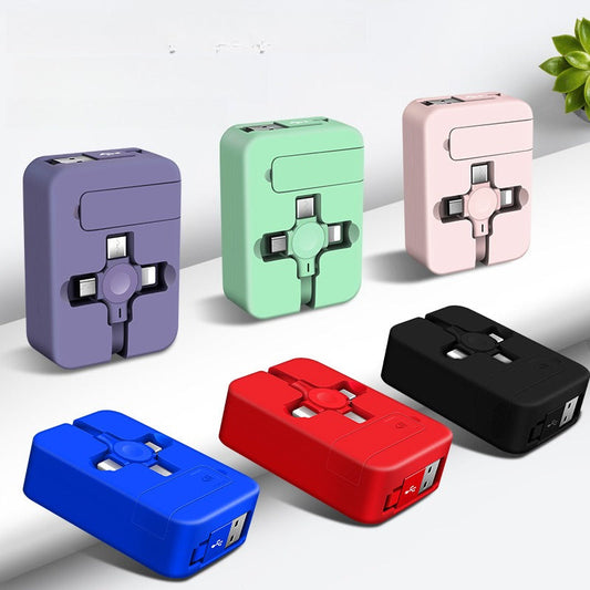 📱🔌 3-in-1 Charging Cable with Phone Stand – More Practical, More Compact, More Convenient! ✨💖