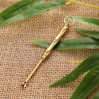 ✨ 2-in-1 Brass Ear Pick with Integrated Toothpick