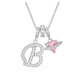 ✨ 3-in-1 Dopamine Initial Necklace with Zircon Heart Charms