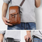 👝 Genuine Leather Men's Belt Bag – Practical Everyday Waist Pouch