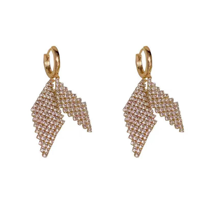 ✨ Sparkling Geometric Rhinestone Earrings