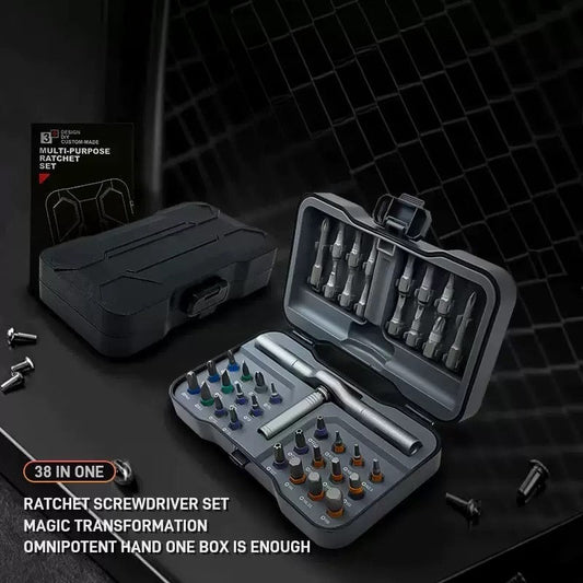 🔧🛠️ Professional Ratcheting Screwdriver Set – A Complete Kit for Every Task! 💪✨