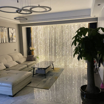 ✨ LED Curtain Lights with Remote Control – 300 LEDs