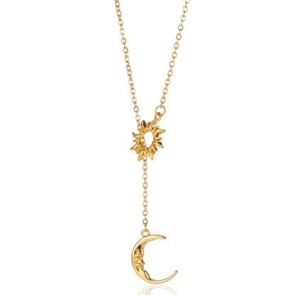 ☀️🌙 Sun & Moon Necklace – Elegant Women’s Necklace