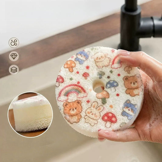 🧽🐻 Bear-Design Cleaning Sponge – Clean Dishes and a More Charming Kitchen! 🌈✨