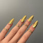 💅✨ Golden Metal Nail Rings – Unique Nail Art Accessories