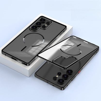 📱 Magnetische Handyhülle mit Metall-Bumper — Schutzhülle mit matter Rückseite und Schnappverschluss ✨