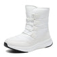 【EU35-43】️Bottes d'hiver pour femmes en PU avec doublure en coton et doublure polaire