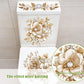 🌸 Luxury Gold Floral Toilet Sticker