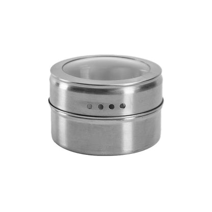 🧂✨ Magnetic Stainless Steel Spice Containers – A Tidier, More Elegant Kitchen! 🍳🤍
