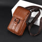 👝 Genuine Leather Men's Belt Bag – Practical Everyday Waist Pouch