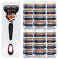 Men's razor replacement kit + free holder – Ultra-sharp stainless steel blades for a smooth shave