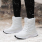【EU35-43】️Bottes d'hiver pour femmes en PU avec doublure en coton et doublure polaire