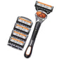 Men's razor replacement kit + free holder – Ultra-sharp stainless steel blades for a smooth shave
