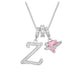 ✨ 3-in-1 Dopamine Initial Necklace with Zircon Heart Charms