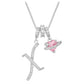 ✨ 3-in-1 Dopamine Initial Necklace with Zircon Heart Charms