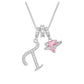 ✨ 3-in-1 Dopamine Initial Necklace with Zircon Heart Charms