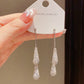 ✨ Elegant Teardrop Earrings – French Chic with Sparkling Zirconia! 💎🤍