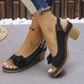 🔥2026🔥 Sandalias para mujer con hebilla y tacón cuadrado