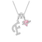 ✨ 3-in-1 Dopamine Initial Necklace with Zircon Heart Charms