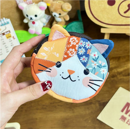 🐱💕 Cute Patchwork Cat Purse – Colourful, Compact & Practical! 🌈✨