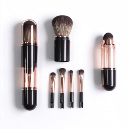 💄🌸 6-in-1 Makeup Brush Set – Beauty and Convenience in One Case! ✨💖