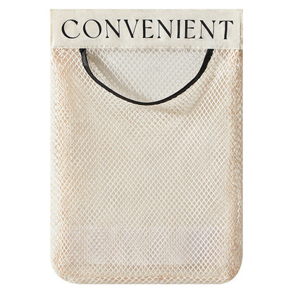 🗑️✨ Wall-Mounted Mesh Trash Bag Organizer