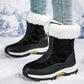 【EU35-43】️Bottes d'hiver pour femmes en PU avec doublure en coton et doublure polaire