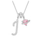 ✨ 3-in-1 Dopamine Initial Necklace with Zircon Heart Charms