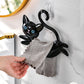 🐱✨ Cat Towel Holder – Suction Cup No-Drill Design