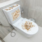 🌸 Luxury Gold Floral Toilet Sticker