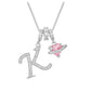 ✨ 3-in-1 Dopamine Initial Necklace with Zircon Heart Charms
