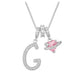 ✨ 3-in-1 Dopamine Initial Necklace with Zircon Heart Charms